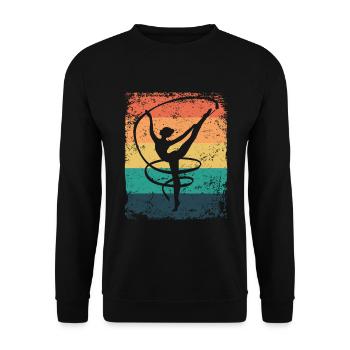 Gymnaste Gymnaste Gymnastique Rythmique Rétro - Sweat-shirt Unisexe - noir - Devant - Alina (178cm) & Michal (187cm)