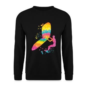 Wing Foil Wingsurfing Woman Foil Wing - Sweat-shirt Unisexe - noir - Devant - Alina (178cm) & Michal (187cm)