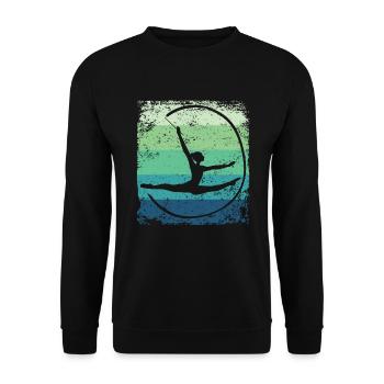 Gymnaste Gymnaste Gymnastique Rythmique Rétro - Sweat-shirt Unisexe - noir - Devant - Alina (178cm) & Michal (187cm)