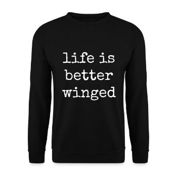 Wing Foil Wingsurfing Foil Wing - Unisex Pullover - Schwarz - Vorne - Alina (178cm) & Michal (187cm)