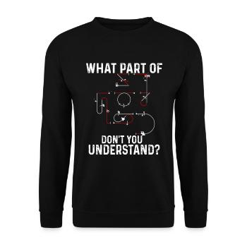 Don't you understand aerobatic Aresti figures - Unisex Sweatshirt - black - Front - Alina (178cm) & Michal (187cm)