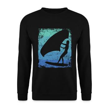 Flügelfolie Wingsurfing Retro-folie Flügel - Unisex Pullover - Schwarz - Vorne - Alina (178cm) & Michal (187cm)
