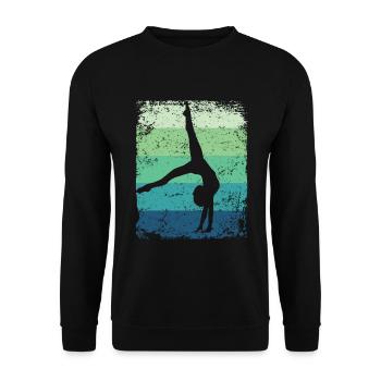 Gymnaste Gymnaste Gymnastique Rythmique Rétro - Sweat-shirt Unisexe - noir - Devant - Alina (178cm) & Michal (187cm)