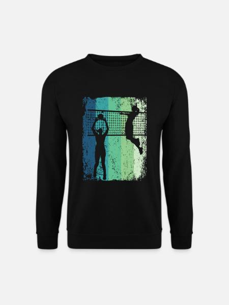 Volleyball Spieler Retro Beach Volleyball - Unisex Pullover - Schwarz
