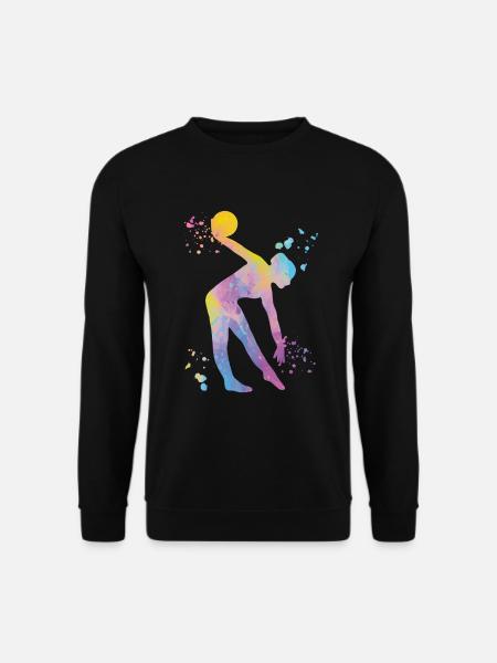 Gymnast with ball rhythmic gymnastics - Unisex Sweatshirt - black