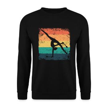 Gymnast Legs Gymnastique Rythmique Rétro - Sweat-shirt Unisexe - noir - Devant - Alina (178cm) & Michal (187cm)