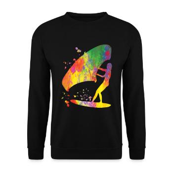 Wing Foil Wingsurfing Woman Foil Wing - Sweat-shirt Unisexe - noir - Devant - Alina (178cm) & Michal (187cm)
