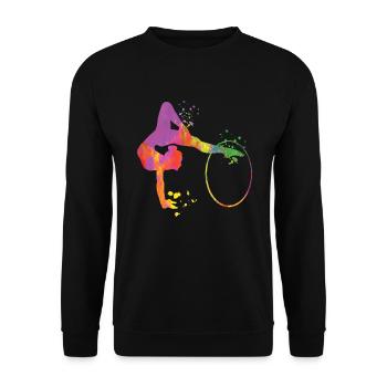 Gymnaste avec des clubs Gymnastique rythmique - Sweat-shirt Unisexe - noir - Devant - Alina (178cm) & Michal (187cm)