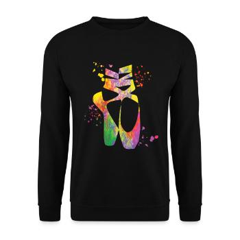 Ballettschuhe Tänzerin Frau Ballerina - Unisex Pullover - Schwarz - Vorne - Alina (178cm) & Michal (187cm)