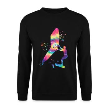 Wing Foil Wingsurfing Man Foil Wing - Sweat-shirt Unisexe - noir - Devant - Alina (178cm) & Michal (187cm)