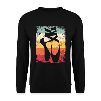 Ballettschuhe Vintage Frau Ballerina - Unisex Pullover - Schwarz - Vorne - Alina (178cm) & Michal (187cm)
