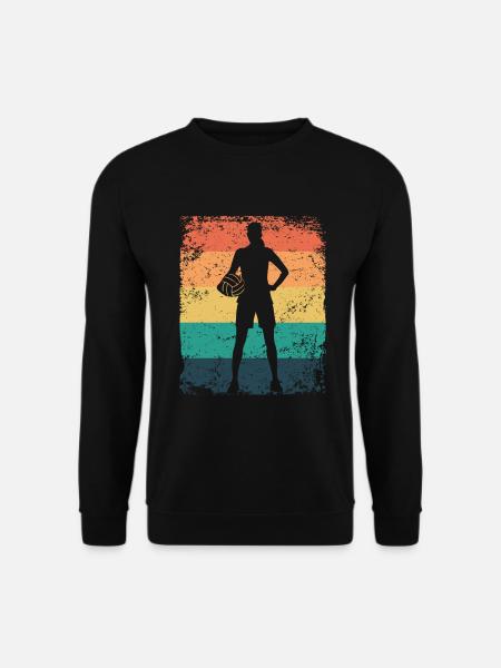 Volleyball Player Retro Beach Volleyball - Unisex Sweatshirt - black