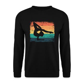 Gymnaste Gymnaste Gymnastique Rythmique Rétro - Sweat-shirt Unisexe - noir - Devant - Alina (178cm) & Michal (187cm)