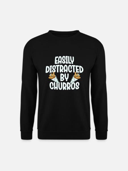 Easily distracted by churros - Unisex Sweatshirt - black