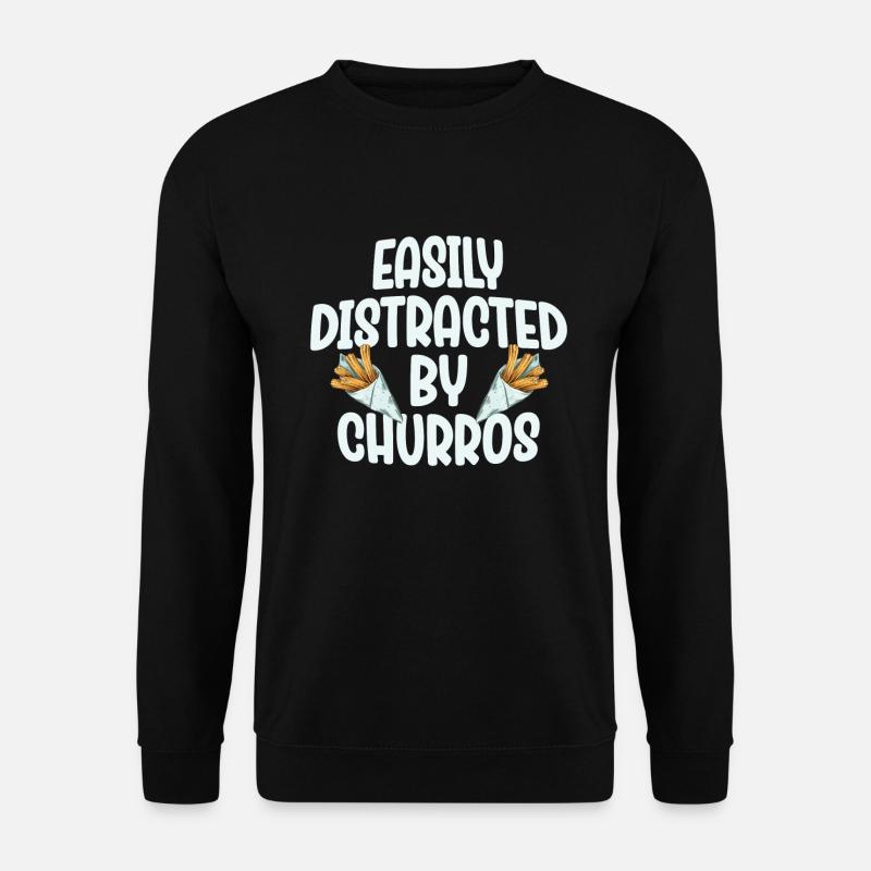Leicht Ablenkbar Durch Churros - Unisex Pullover - Schwarz
