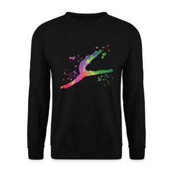 Ballett Tänzer Colorsplash Mann Ballerino - Unisex Pullover - Schwarz - Vorne - Alina (178cm) & Michal (187cm)