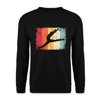 Ballet Danseur Vintage Man Ballerino - Sweat-shirt Unisexe - noir - Devant - Alina (178cm) & Michal (187cm)