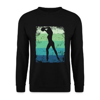 Gymnastikball Retro Rhythmische Gymnastik - Unisex Pullover - Schwarz - Vorne - Alina (178cm) & Michal (187cm)