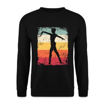 Ballet Danseur Vintage Man Ballerino - Sweat-shirt Unisexe - noir - Devant - Alina (178cm) & Michal (187cm)