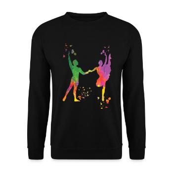 Ballet Danse Couple Femme Ballerine - Sweat-shirt Unisexe - noir - Devant - Alina (178cm) & Michal (187cm)