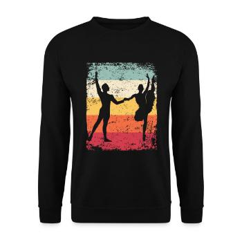 Ballet Dance Couple Ballerine Vintage - Sweat-shirt Unisexe - noir - Devant - Alina (178cm) & Michal (187cm)
