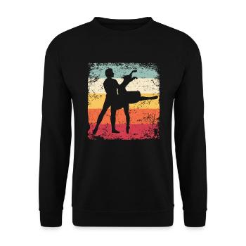 Ballet Dance Couple Ballerine Vintage - Sweat-shirt Unisexe - noir - Devant - Alina (178cm) & Michal (187cm)