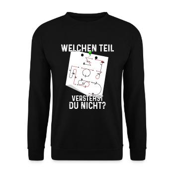 Kunstflug Aresti Figuren Rc Pilot - Unisex Pullover - Schwarz - Vorne - Alina (178cm) & Michal (187cm)