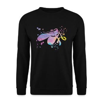 Ballettschuhe Tänzerin Frau Ballerina - Unisex Pullover - Schwarz - Vorne - Alina (178cm) & Michal (187cm)