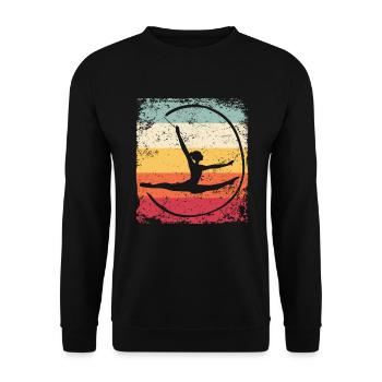 Gymnaste Gymnaste Gymnastique Rythmique Rétro - Sweat-shirt Unisexe - noir - Devant - Alina (178cm) & Michal (187cm)