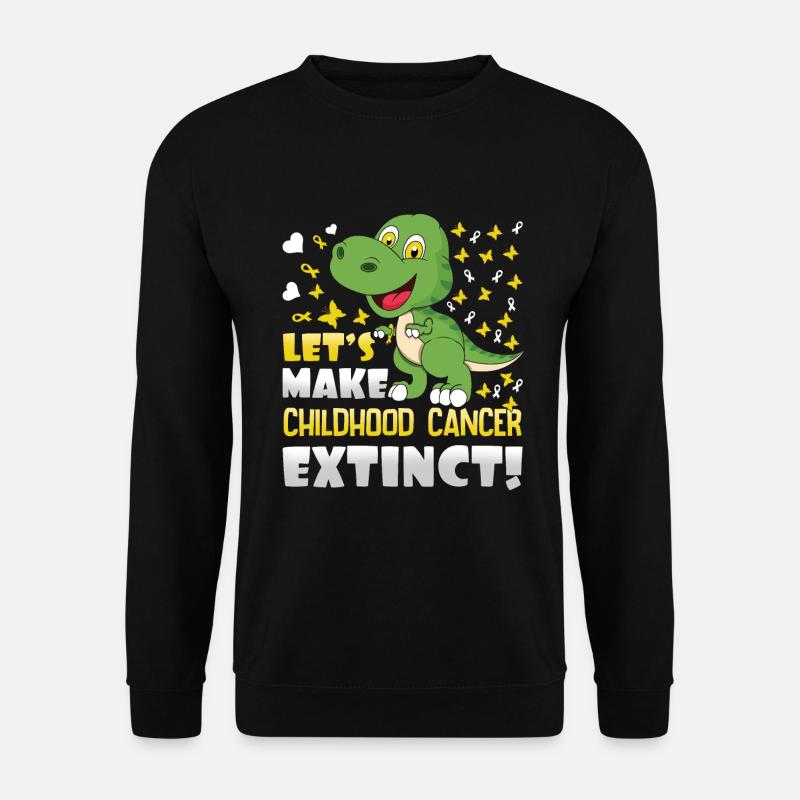 Dinosaurierband Bewusstsein für Kinderkrebs - Unisex Pullover - Schwarz