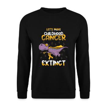 September Support Dinosaur Childhood Cancer - Unisex Sweatshirt - black - Front - Alina (178cm) & Michal (187cm)