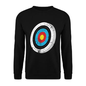 Chasse en plein air Arch Target Bow Arrow Vintage - Sweat-shirt Unisexe - noir - Devant - Alina (178cm) & Michal (187cm)