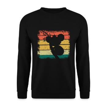 Australia Retro Australia Day Australian Koala - Unisex Sweatshirt - black - Front - Alina (178cm) & Michal (187cm)