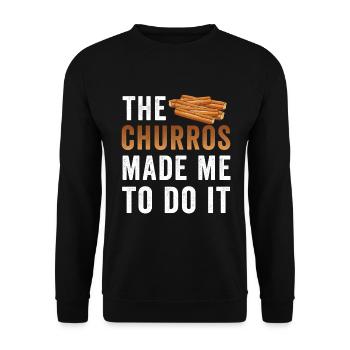 Les churros m’ont donné envie de churro - Sweat-shirt Unisexe - noir - Devant - Alina (178cm) & Michal (187cm)