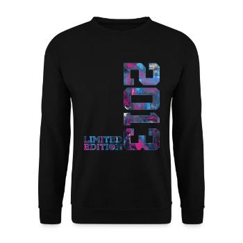 13. GEBURTSTAG 13 JAHRE LIMITED EDITION 2013 - Unisex Pullover - Schwarz - Vorne - Alina (178cm) & Michal (187cm)