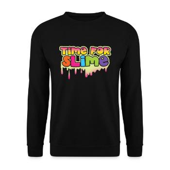 Slime Kid Colorful Slime Crafts Art Time For Slime - Sweat-shirt Unisexe - noir - Devant - Alina (178cm) & Michal (187cm)