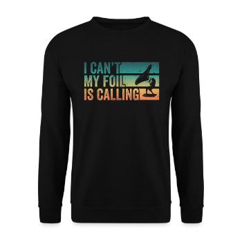 Wing Foil Wingsurfing Foil Wing - Unisex Sweatshirt - black - Front - Alina (178cm) & Michal (187cm)