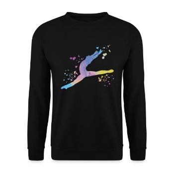 Ballet Danseur Colorsplash Man Ballerino - Sweat-shirt Unisexe - noir - Devant - Alina (178cm) & Michal (187cm)