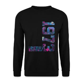53. GEBURTSTAG 53 JAHRE LIMITED EDITION 1973 - Unisex Pullover - Schwarz - Vorne - Alina (178cm) & Michal (187cm)