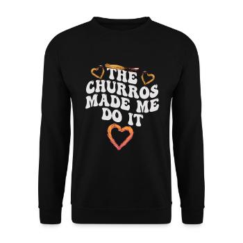Les churros m’ont donné envie de churro - Sweat-shirt Unisexe - noir - Devant - Alina (178cm) & Michal (187cm)