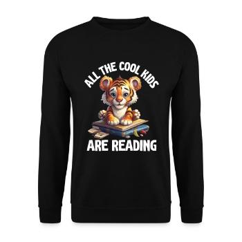Tous les enfants cool lisent les enseignants - Sweat-shirt Unisexe - noir - Devant - Alina (178cm) & Michal (187cm)