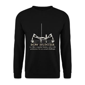 Love Outdoor Hunting Bow Hunter Definition Archery - Unisex Sweatshirt - black - Front - Alina (178cm) & Michal (187cm)