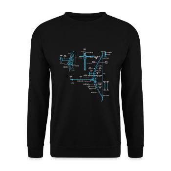 Anatomy Bow And Arrow Definition Of Archery - Unisex Sweatshirt - black - Front - Alina (178cm) & Michal (187cm)