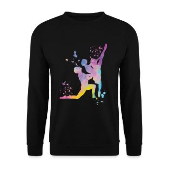 Ballet Danse Couple Femme Ballerine - Sweat-shirt Unisexe - noir - Devant - Alina (178cm) & Michal (187cm)