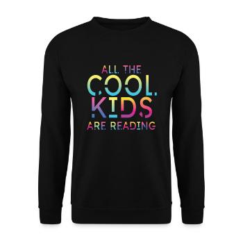 All Cool Kids Read Teachers - Unisex Sweatshirt - black - Front - Alina (178cm) & Michal (187cm)