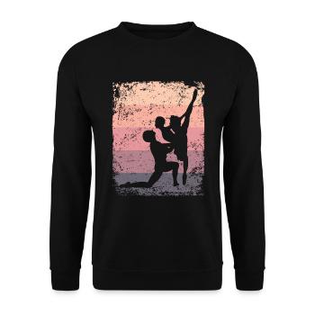 Ballet Dance Couple Ballerine Vintage - Sweat-shirt Unisexe - noir - Devant - Alina (178cm) & Michal (187cm)