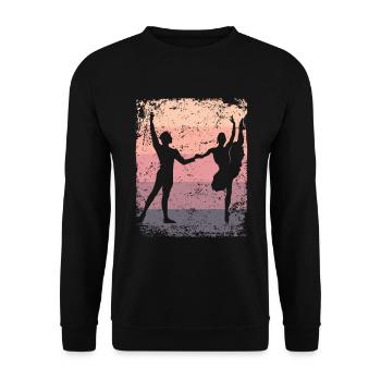 Ballet Dance Couple Vintage Ballerina - Unisex Sweatshirt - black - Front - Alina (178cm) & Michal (187cm)