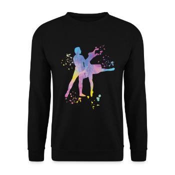 Ballett Tanz Paar Frau Ballerina - Unisex Pullover - Schwarz - Vorne - Alina (178cm) & Michal (187cm)