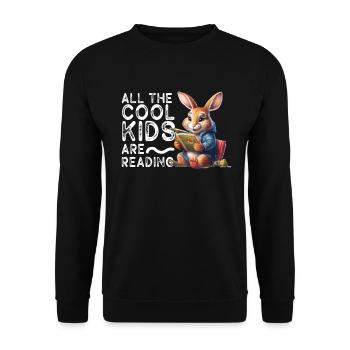 Alle Coolen Kids Lesen Lehrer - Unisex Pullover - Schwarz - Vorne - Alina (178cm) & Michal (187cm)