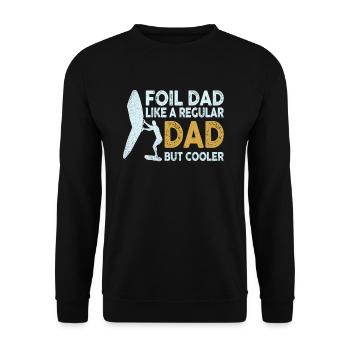 Foil Dad Wing Foil Wingsurfing Foil Wing - Unisex Pullover - Schwarz - Vorne - Alina (178cm) & Michal (187cm)